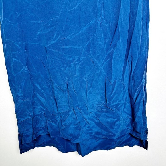 Chaser NWOT V-Neck Cap Sleeve Hi-Low Casual Shift Mini Dress Blue Size Medium - Picture 3 of 5